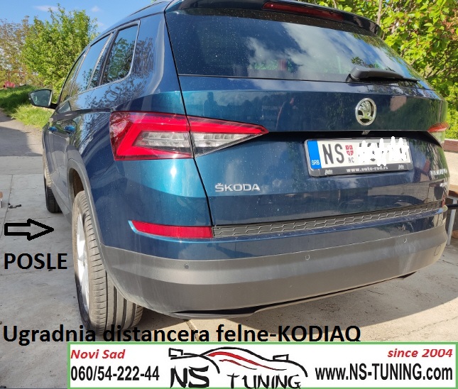 skoda kodiaq 2018 2019 2020 2021 distanceri 15mm 20mm felne 5x112 ugradnja novi sad ns tuning sigurnosni srafovi